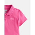 thumbnail image 2 of Wonder Nation Girls Peplum Polo Shirt with Short Sleeves, Sizes 4-18 & Plus, 2 of 3
