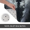 thumbnail image 6 of Honeii Elegant Feathered Floral Wings Pattern Door Mat, Welcome Door Mats Outdoor Indoor, Stain and Fade Resistant, Non-Slip Entry Matfor Bedroom, Bathroom, Kitchen, 6 of 7