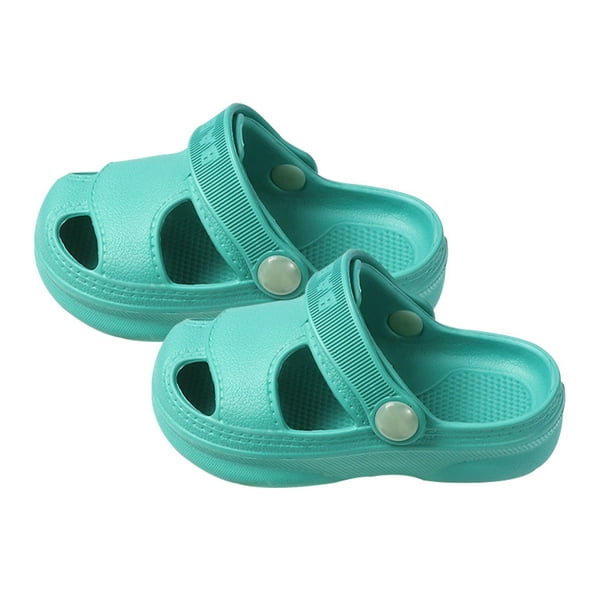 GOOHOCHY 1 par de zapatos de agujero de niño lindo bebé zapatos de playa de soledad suave de dibujos animados niños sandalias