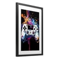 thumbnail image 2 of Stupell Industries Contemporary Controller Contrast with Neon Splatter Black Framed Print Under Glass, 17 x 23, by Creative Studio, 2 of 8
