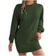 thumbnail image 2 of mfyjkho Vestidos de fiesta para mujer, Vestido tipo suéter de cuello redondo y manga larga liso para mujer Vestidos largos para mujer s, 2 of 8
