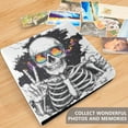 thumbnail image 4 of FORMRS 3 Ring Photo Album 4"x6" Self Adhesive Large Capacity PU Leather Cover, Skeleton with Glasses, 4 of 8