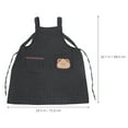 thumbnail image 2 of Houderco Delantal De Tela Para Barbería Y Cocina Con Bolsillo Frontal Grande En Color Negro, 2 of 6