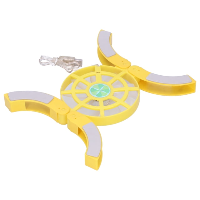 DRS04 Computadora plegable Enfriador para computadora portátil Almohadilla de enfriamiento Base de enfriamiento USB luminosa (Amarillo)