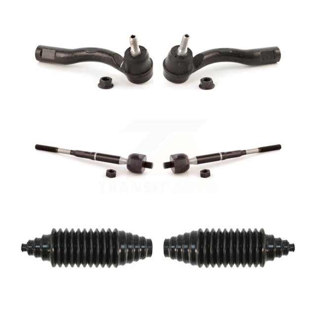 Transit Auto Front Steering Tie Rod End & Boot Kit for Car 2007-2012 Nissan Sentra - Left Right Side (Driver Passenger) KTB-100761