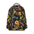 thumbnail image 3 of Black Sunflower Backpack for School,Cute School Bag,Schoolbag with Adjustable Shoulder Straps & Padded Back,15.3"x11"x7.1".﻿, 3 of 6