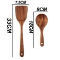 thumbnail image 2 of Utensilios de cocina de madera de teca para cocinar, utensilios de cocina antiadherentes naturales y saludables, juego de 2 piezas Namotu CPB-US-YYM797-6, 2 of 5