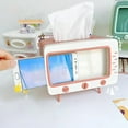 thumbnail image 4 of Creative Tissue Box Holder Retro TV ,Tissue Box Cover Cute and Practical Cell Phone Holder for Bathroom, Kitchen, Dressers, Desks and Tables, Night Stands, Creative Ornament (TV Pink), 4 of 5