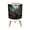 Color 2, variant on Small Trash Can with Lid Vintage Bookshelf Brown Leather Books Colorful Roses 1.8 Gallon Dog Proof Trash Can Round Garbage Can Waste Bin Wastebasket for Bathroom Bedroom Living Room