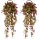 thumbnail image 1 of Piezas rojas de hiedra Artificial, plantas de vid colgantes falsas para boda, pared interior y exterior, enrejado de valla de balcón JM, 1 of 5