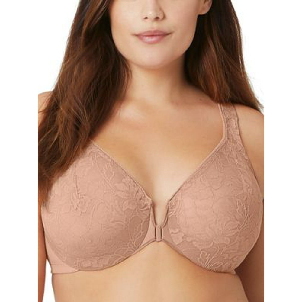 Glamorise Glamorise Womens Wonderwire Lace FrontClose Bra Style9246