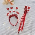 thumbnail image 2 of Accesorios para el cabello, diadema de moda, tocado para fiesta navideña, diadema de amor con lentejuelas rojas para el día de San Valentín, 2 of 4