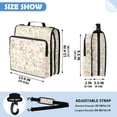 thumbnail image 3 of Zipper Binder with Shoulder Strap 2 inch 3 Ring Waterproof File Folder Organizer Bag 500 Sheet Pinks and Greens Wildflowers, 3 of 8
