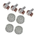 thumbnail image 3 of Perillas de control de velocidad de guitarra y potes de volumen Yuyangstore Potenciómetro de guitarra 500k Blanco, 3 of 8