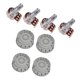 thumbnail image 3 of Perillas de control de velocidad de guitarra y potes de volumen Yuyangstore Potenciómetro de guitarra 500k Blanco, 3 of 8
