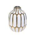 thumbnail image 1 of Sagebrook Home Vase en Céramique 8", Blanc/or, 1 of 13