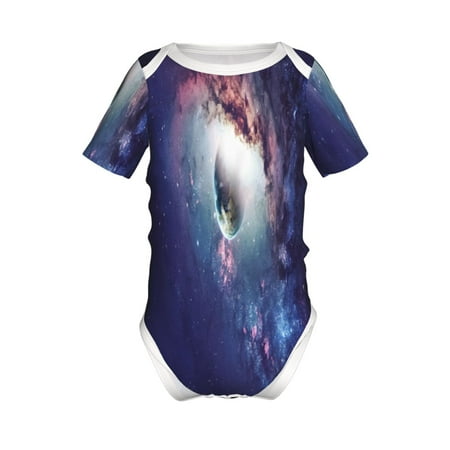 

Yiaed Planets Stars And Galaxies Print Infant Climbing Short Sleeve Onesie One-Piece Baby Bodysuit Clothes 0-12 Months -18 Months