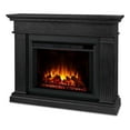 thumbnail image 4 of Bowery Hill Wood Black Electric Fireplace Rectangular Supplemental Heat 43.25"H x 55.5"W x 15.5"D, 4 of 10