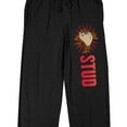 thumbnail image 2 of Looney Tunes Taz Stud Men's Black Sleep Pants-Small, 2 of 3
