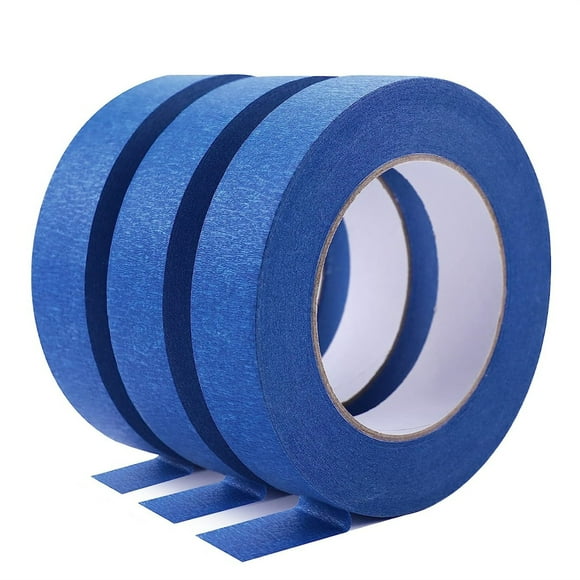 Blue Painters Tape - 1 Inch x 60 Yards x 3 Rolls Masking Tape  Multi-Surface Painters Tape  Paint Tape for Wall  Painting  Craft  Art Supplies  Clean Release Painter‘s Blue Tape
