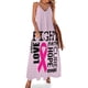 thumbnail image 1 of Nueva camiseta motivacional contra el cáncer de mama, vestido sin mangas, vestido largo de verano para mujer, vestidos para mujer, 1 of 7
