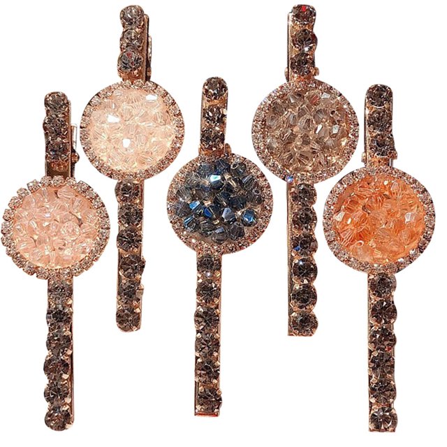 Coofit 5PCS Dame Épingle à Cheveux Mode Créatif Strass Décoratif Épingle à Cheveux Barrette de Cheveux