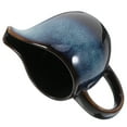 thumbnail image 2 of Jarra de crema de cerámica con asa para café, leche, salsa, aderezos para ensaladas y salsa, elegante diseño azul para uso en el hogar y la cocina, 2 of 6