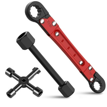 Angle Stop Wrench Set Plumbing Tools Kit for Installing and Removing Compression Nuts and Rings, Professional Plumbers Wrench for Angle Stop Removal, Ideal for Bathroom, Kitchen Sink, and Tight Spac
