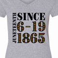 thumbnail image 4 of Inktastic Juneteenth Since 6-19-1865 Women's V-Neck T-Shirt, 4 of 5