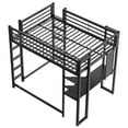 thumbnail image 5 of Homy Casa Full Loft Bed with Desk and Shelves, Heavy Duty Metal Platform Bed Frame 350 lbs, 5 of 7