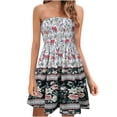 thumbnail image 1 of Dvkptbk Women's Summer Dresses 2024 Mode Boho Floral Robe de Plage Sans Bretelles Maxi Robe Grande Taille Tube Top Longue Jupe Robe de Plage, 1 of 6