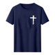 thumbnail image 3 of Tops de Cuello Redondo para las Mujeres Impreso Manga Corta Suéter Casual Blusa Verano Suave, 3 of 7