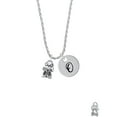 thumbnail image 2 of Delight Jewelry Silvertone Napoleon's Small Bee Silvertone Script Initial Disc - O - Charm Necklace, 20"+3", 2 of 4