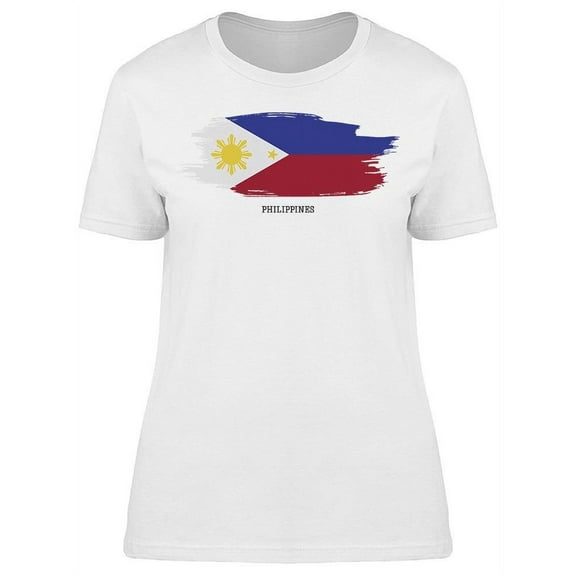 Philippines Flag; Paint Stroke   T-Shirt Women -Image by Shutterstock, Female Small