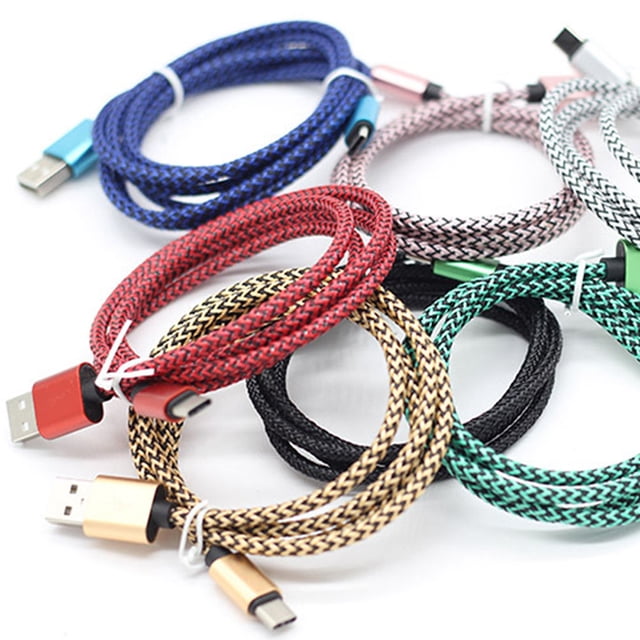 OULII 1Pack Golden Metal Data Cable For Digital Devices With Micro Usb Port And Data Sync 39.4In