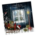thumbnail image 2 of Cortinas navideñas para sala de estar Sunnimix Cortinas de ventana 3D de Navidad 140x100cm, 2 of 8