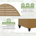 thumbnail image 6 of MAYEERTY 47*16*71"Outdoor Brown Metal Planter with Arch Louvered Climbing Trellis, Drainage hole & Wheels, 6 of 9