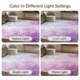 thumbnail image 7 of ODIKA 4'x6' Washable Area Rug Non-Slip, Chair-Friendly, Flatwoven Purple Abstract Watercolor Tie Dye Blend Ombre Swirl Gradient for Home Office, Under Desk, 7 of 7