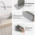 thumbnail image 4 of Kitchen And Bathroom Soft Silicone Water Retaining Board, Waterproof Silicone Board, Integrated Full Suction Cup Splash-Proof Retaining Strip, Suitable For Washbasin And Kitchen Sink (2, Beige), 4 of 7