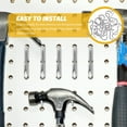 thumbnail image 2 of AURARMLET Compact Silver Pegboard Hooks 20Pack for Tool Storage in the Garage, 2 of 7