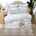 thumbnail image 6 of Mildly 3 Pieces Duvet Cover Set, 1 Duvet Cover with Zipper Closure and 2 Pillow Shams (White, King Size), 6 of 6