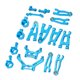 thumbnail image 5 of Kit de repuesto de aluminio para coche RC, brazo oscilante, suspensión, soporte de dirección para SG1603 SG1604 1/16, modelo de vehículo azul, 5 of 14