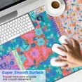 thumbnail image 2 of Long Mouse Pads for Desk,Multicolor Ethnic Flower Patchwork Desk Mats on Top Of Desks, Desk Mouse Pad Extra Large with 3mm Non-Slip Base and Stitched Edge for Gaming,Work,Home 47.3"x23.6", 2 of 5