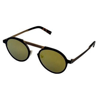 NEW JOHN VARVATOS unisex v547 round non-polaroid sunglasses in gold John Varvatos V547 Sunglasses | FREE Shipping - Go-Optic.com  main image 2