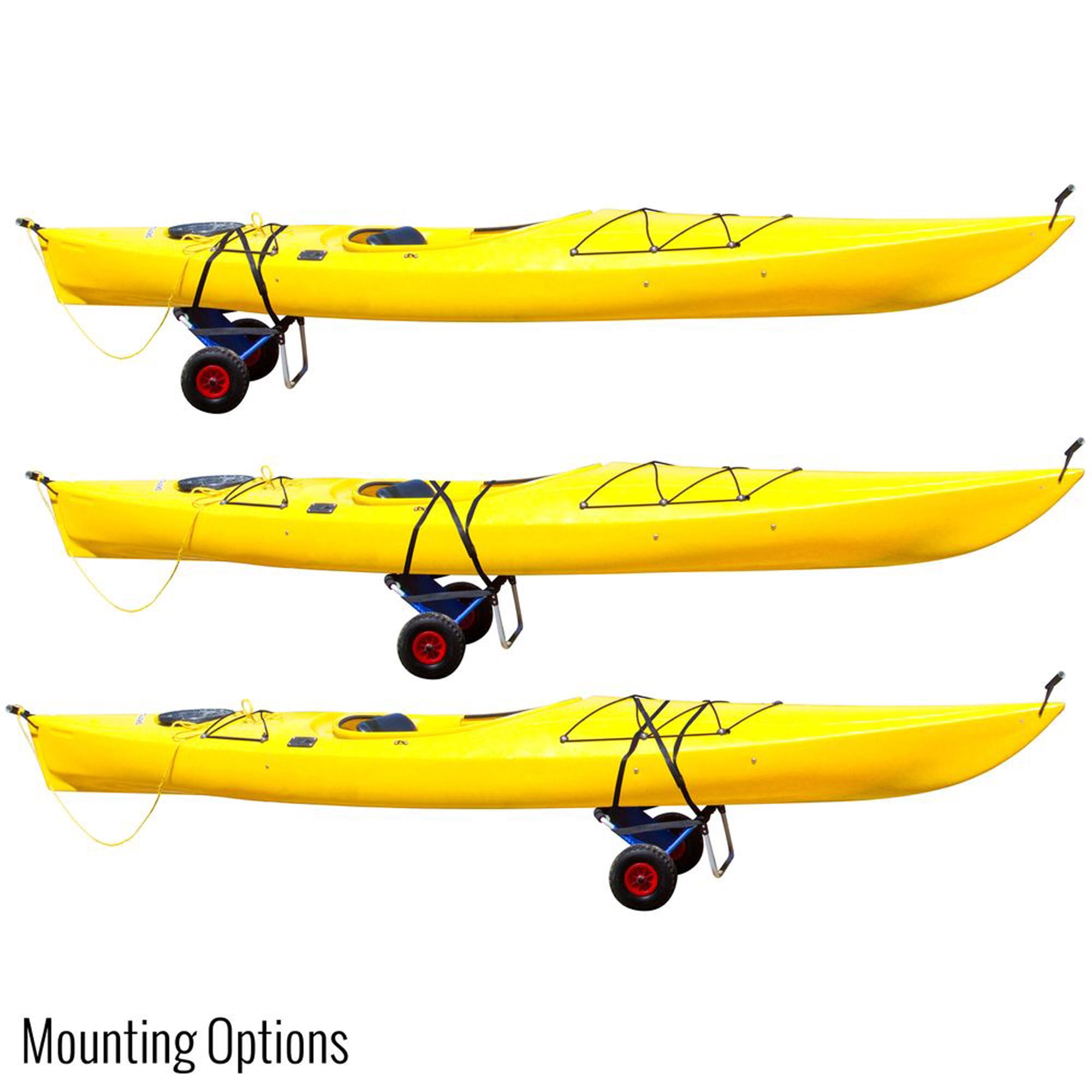 Elevate Outdoors Kayak & Canoe Dolly Cart with Seat, Portable Chair, 220 lb Capacity, Blue