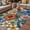 Blue, variant on Boho Colorful Floral Outdoor Rug for Patio/Deck/Porch, Non-Slip Large Area Rug 3 x 5 Ft, Spring Flowers Vintage Abstract Art Indoor Outdoor Rugs Washable Area Rugs, Camping Rug Carpet Runner