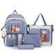 thumbnail image 2 of Bolsa Juego de 4 mochilas escolares para niñas adolescentes. estudiantes. mochilas (azul) Ehuebsd Nuevos Originales, 2 of 9