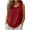 Red, variant on Women's Tank Tops Round Neck Fashionable Summer Linen Solid Color Sleeveless with Pleats Yoga Training Top