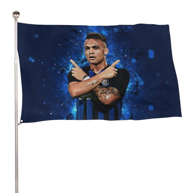Lautaro Martínez Bandera impresa con temática, regalo perfecto para fanáticos, amigos y familiares, y adecuada para actividades al aire libre e interiores, decoraciones de fiesta. 120*180CM