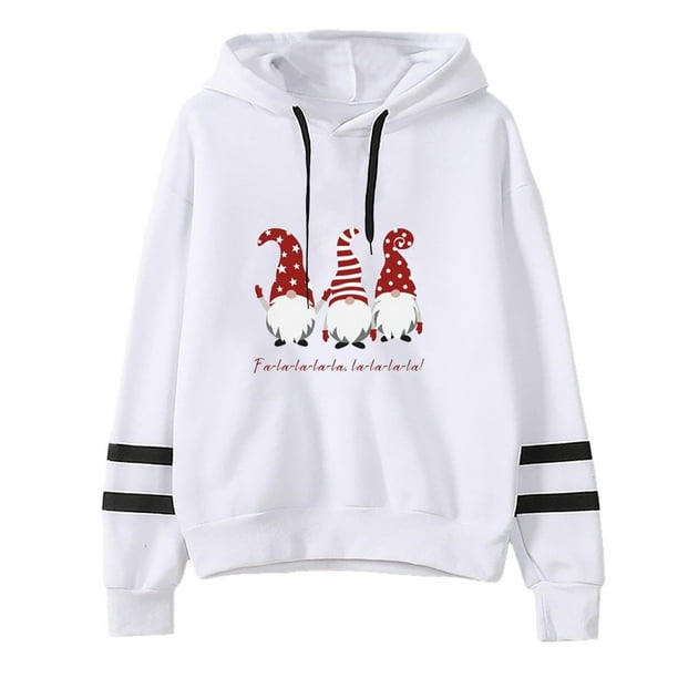 WILLBEST Sudaderas Mujer Ms Christmas Printing Chaqueta con Capucha de Manga Larga Grande